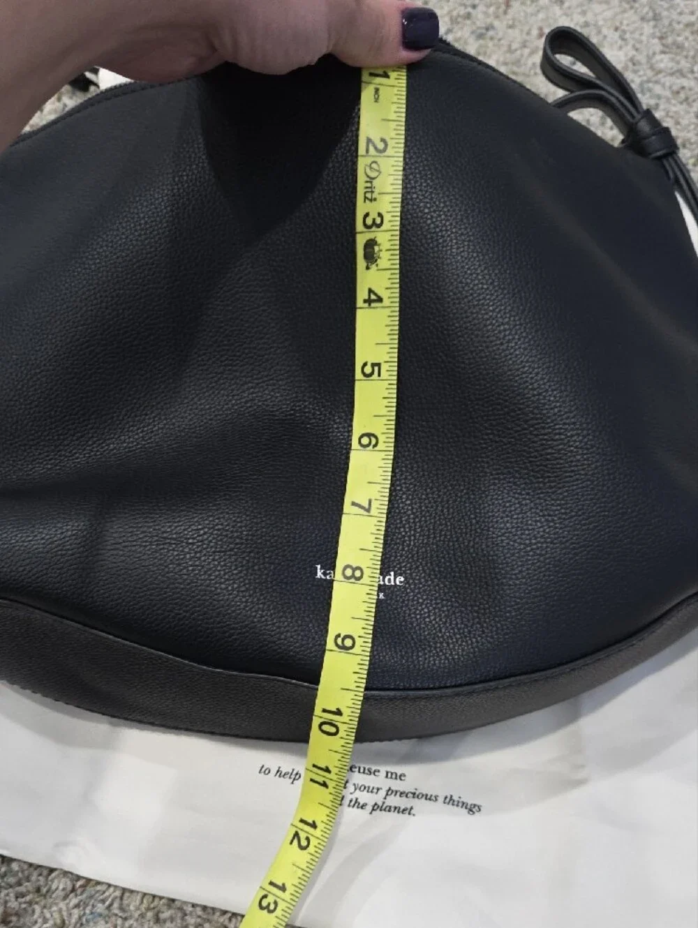 kate spade Black Pebbled Leather Shoulder Hobo